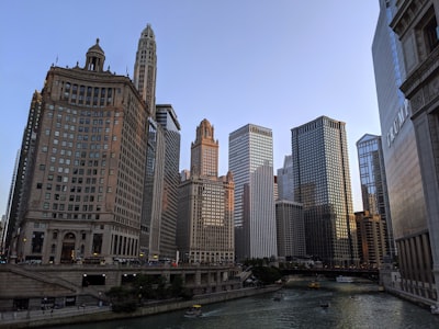 body of water between buildings at daytime