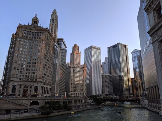 body of water between buildings at daytime in Chicago Riverwalk United States