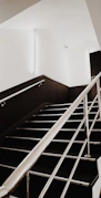 white and black stair