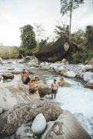 A group of men engaging in outdoor activities.