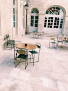 Outdoor patio with granite stone flooring and natural lighting.