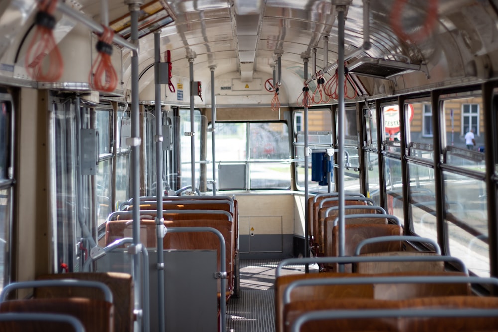 brown and gray vehicle seats