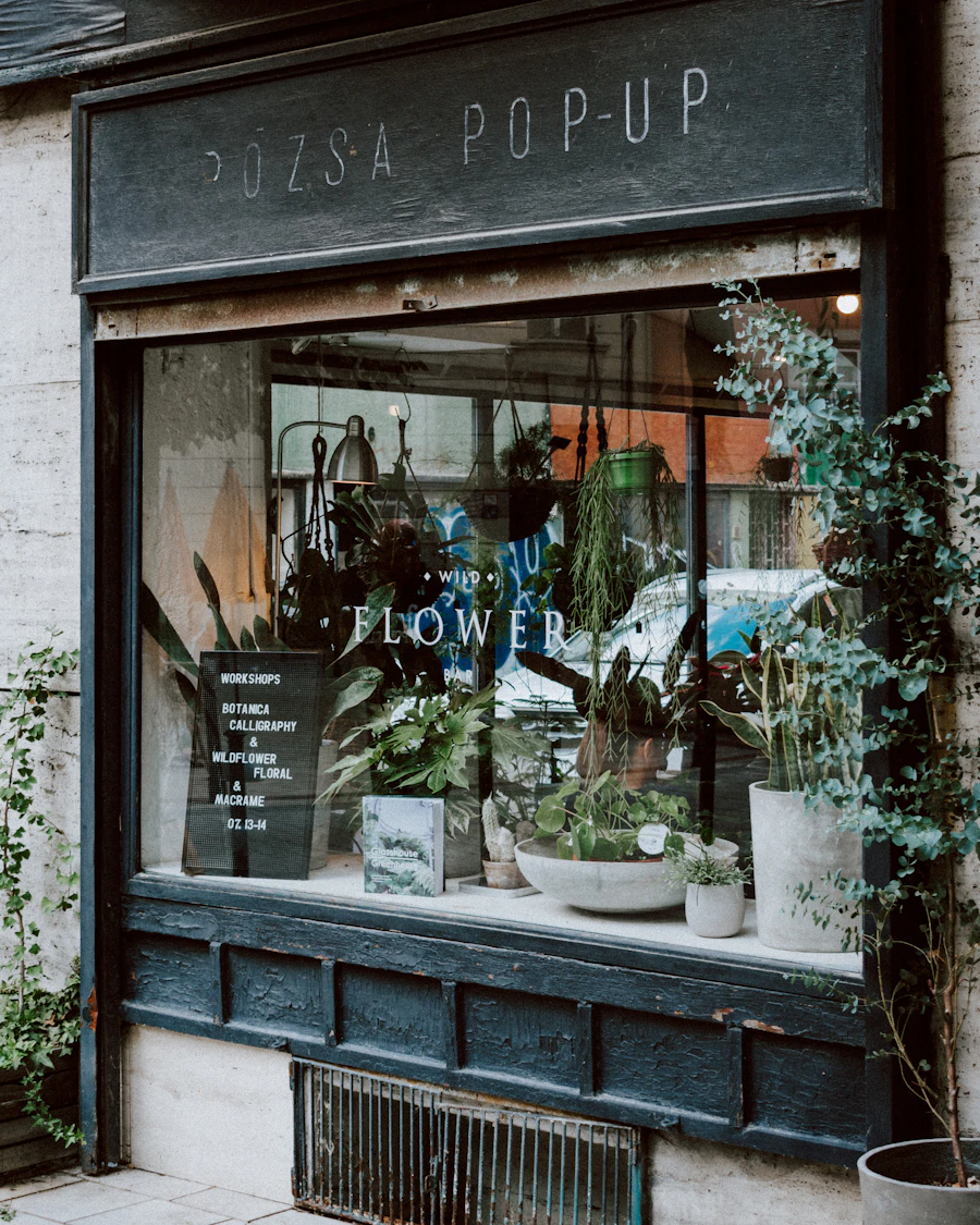 Devanture de boutique moderne