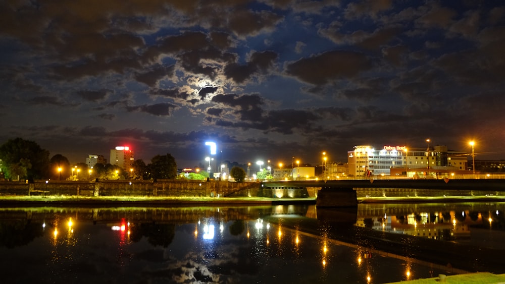 photography of buildings during nighttime