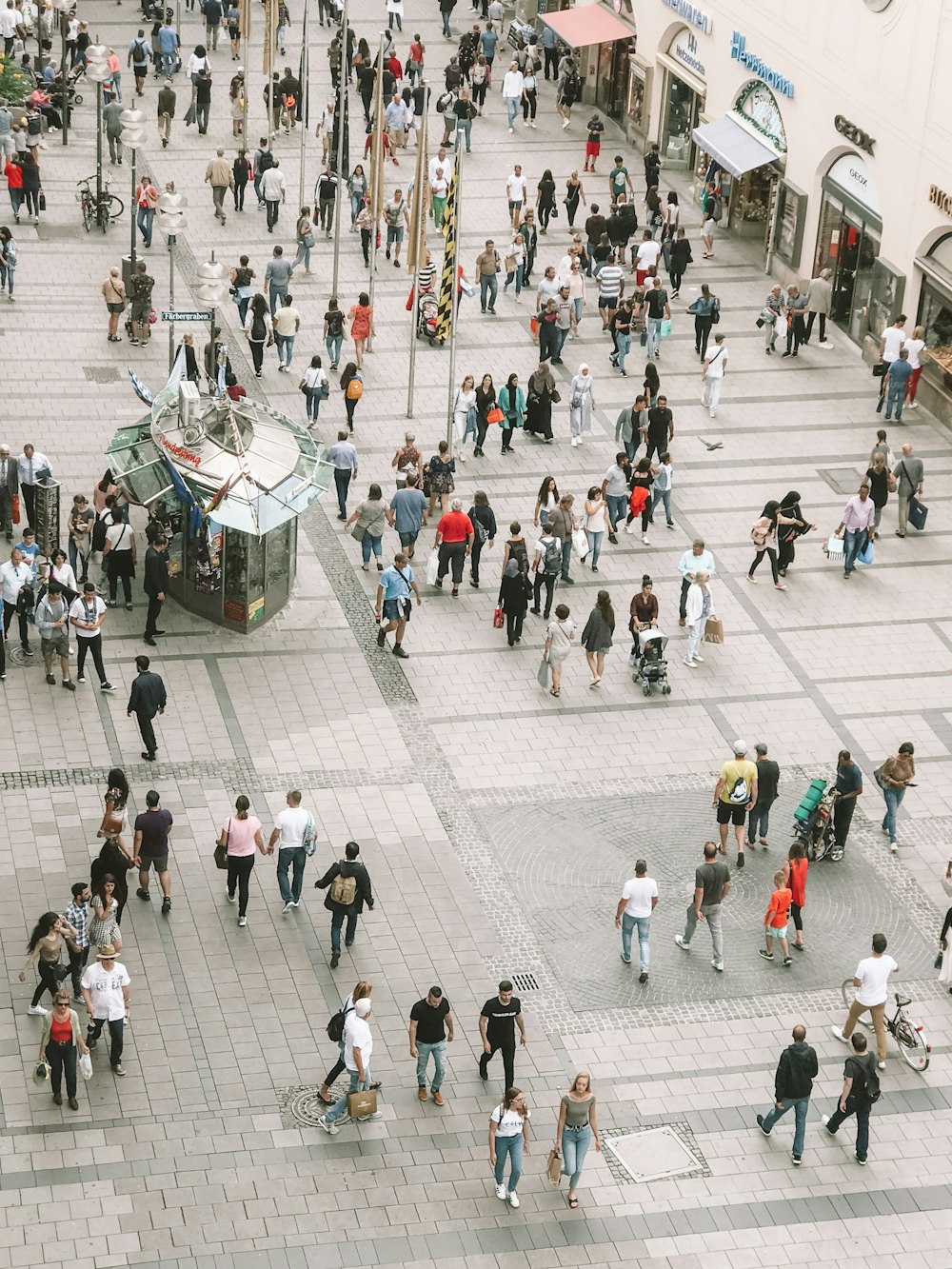 people walking outside store