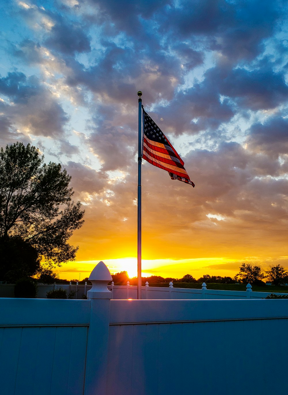 USA flag selective photography