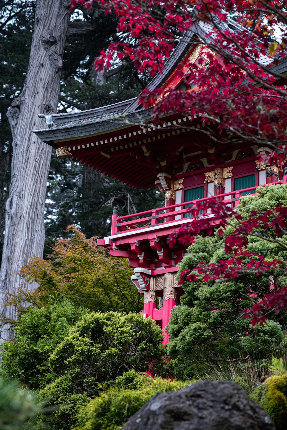 pink and black temple during day