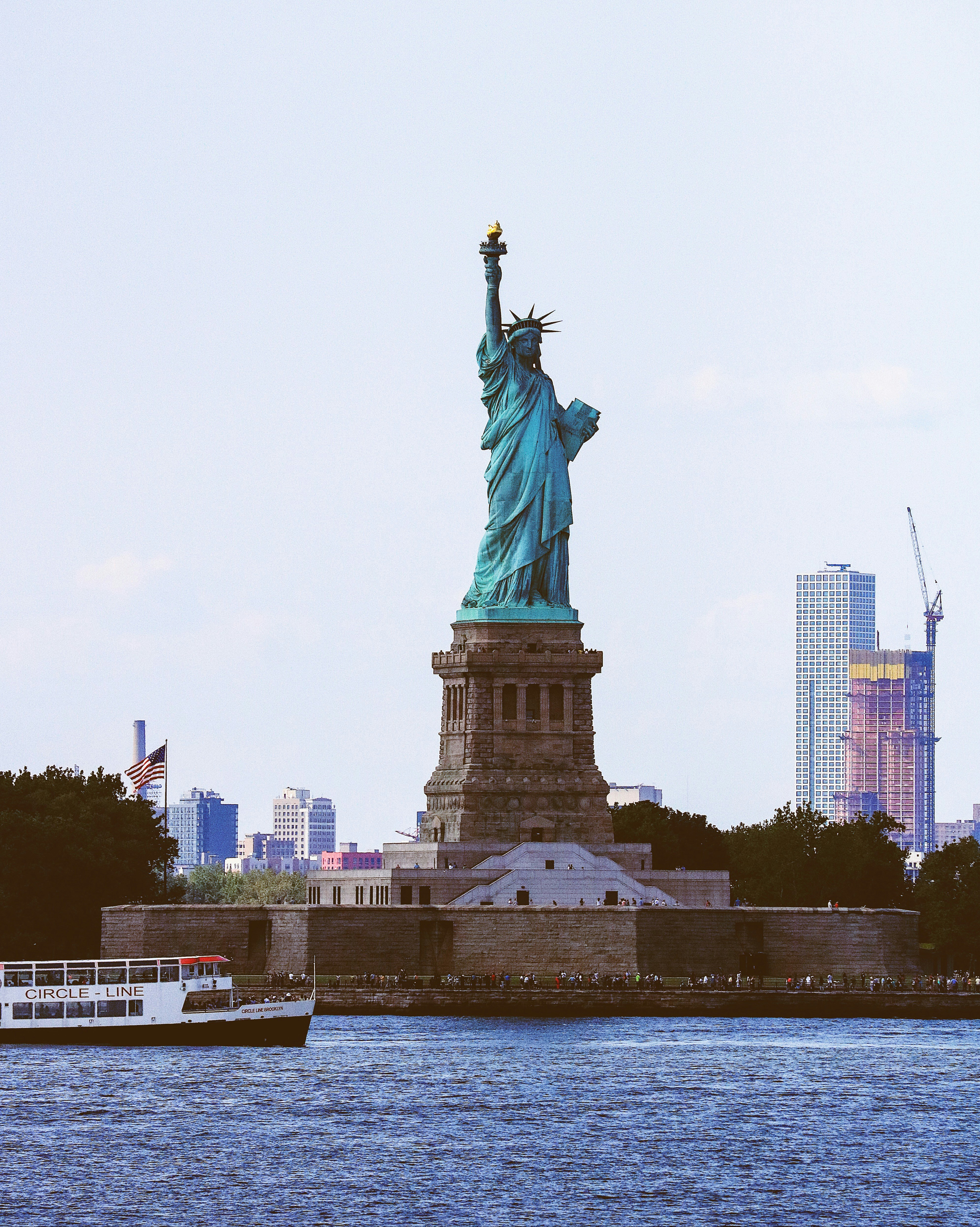 Statue of Liberty viewed from New York Harbor near Staten Island — Island Ride serves airport trips to Newark, JFK, and LaGuardia from Staten Island