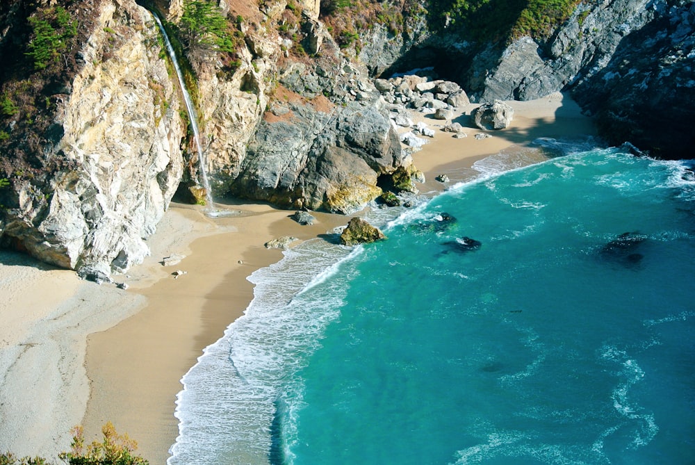 aerial view of ocean