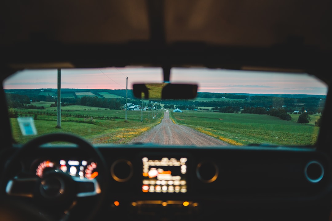 black vehicle interior