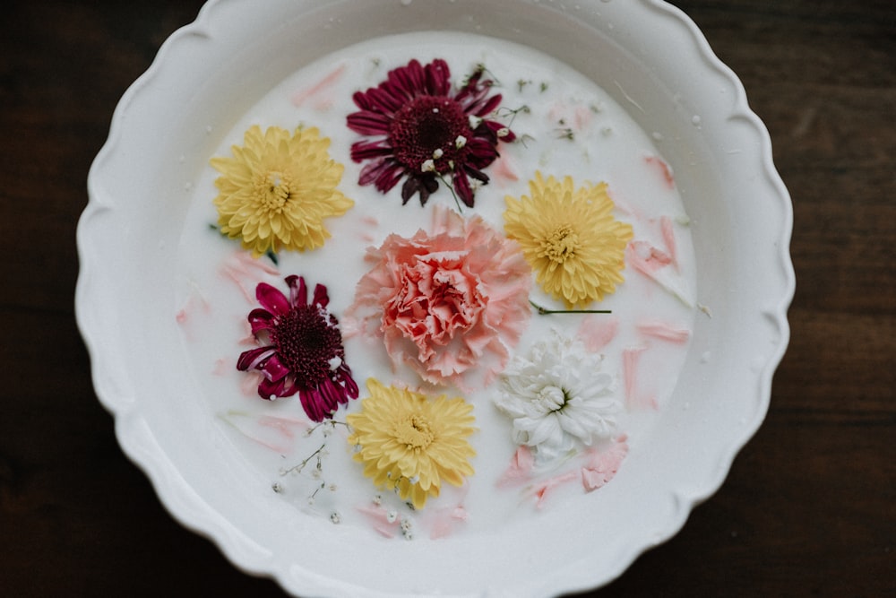 flowers in bowl