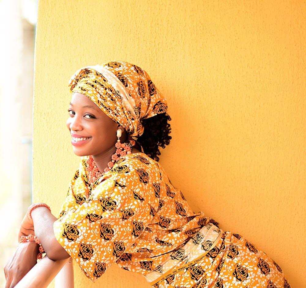 women's yellow and black floral dress