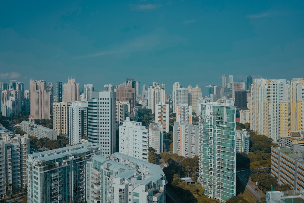 aerial photography of building under clear blue sky