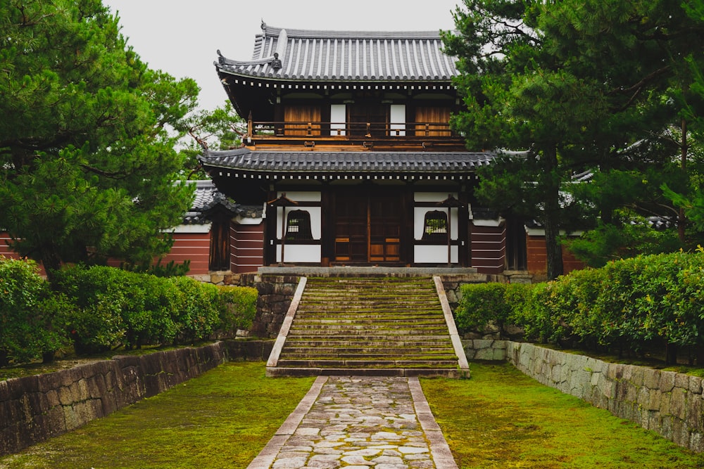 brown and white wooden house