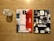 Two magazines with bold 'B' on their covers placed on a wooden table next to a nearly empty glass with some milk residue. The left magazine features 'Instagram' with a red and white cover, while the right one features 'Seoul' with an urban skyline photograph.