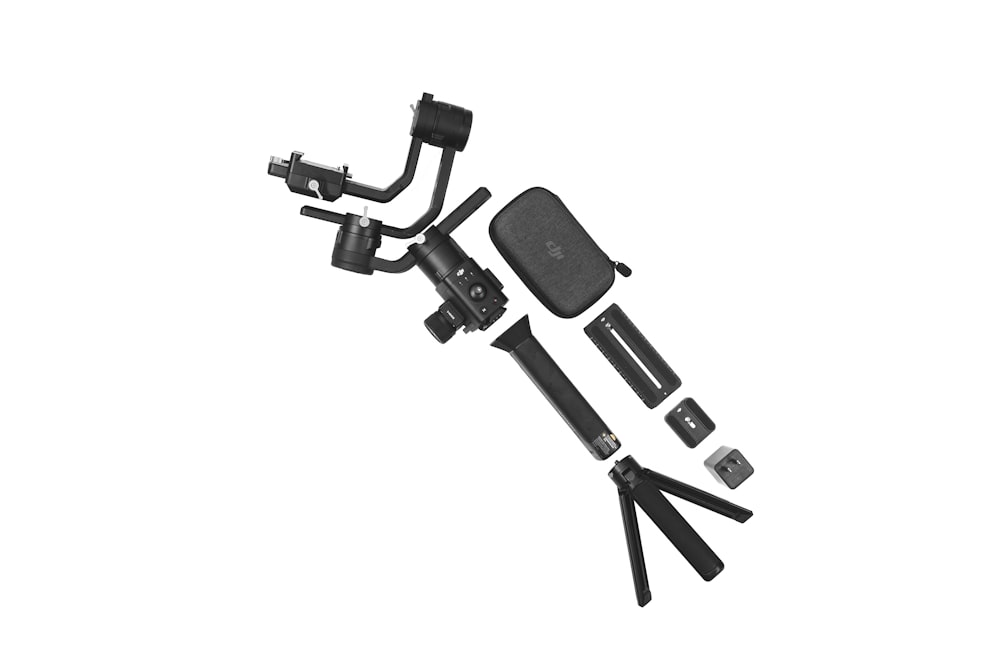 conjunto de gimbal de câmera preto