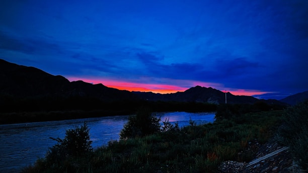 A hauntingly beautiful landscape at dusk.