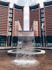 fountain near building