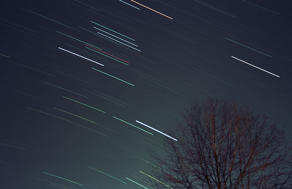 time lapse photography of stars