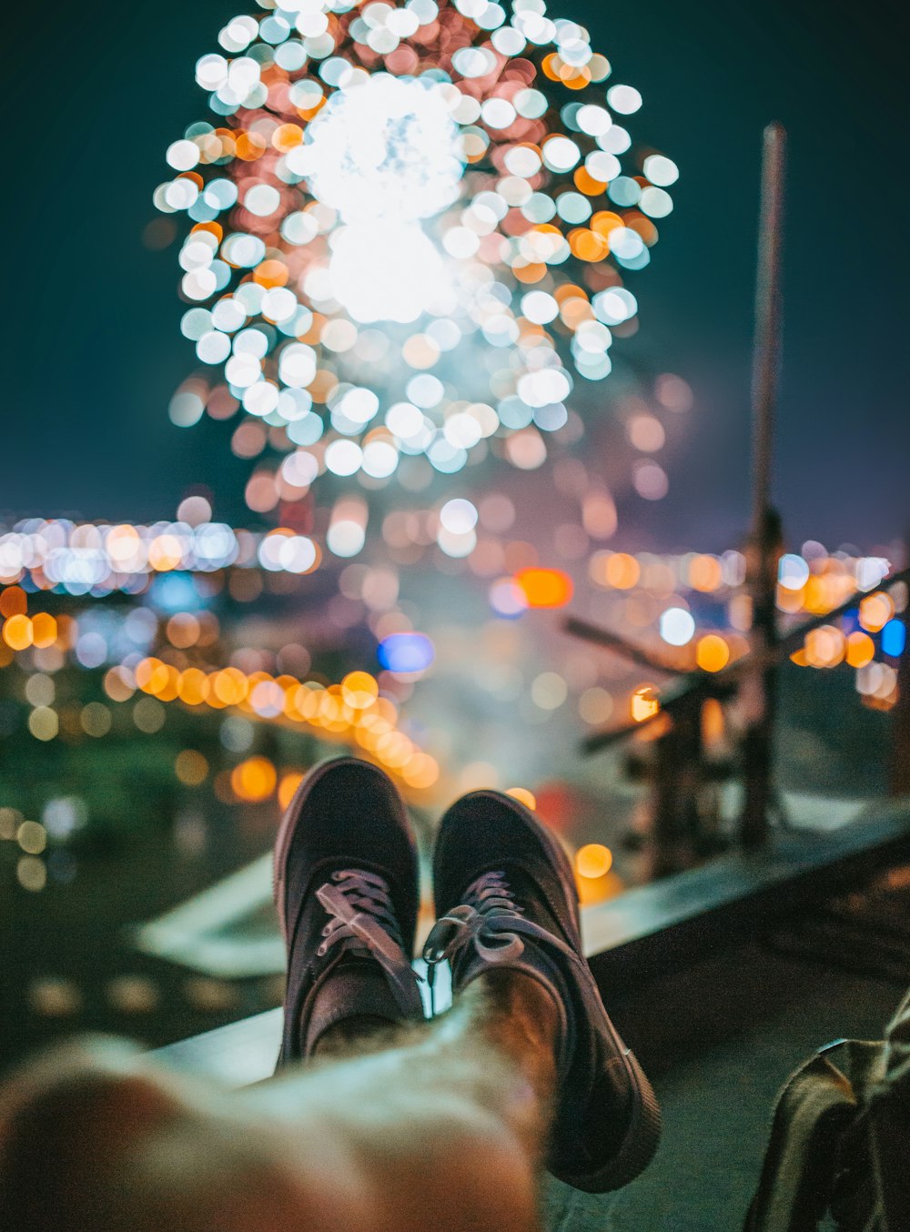 fuochi d'artificio di notte