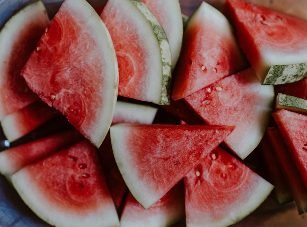 in Scheiben geschnittene Wassermelonen