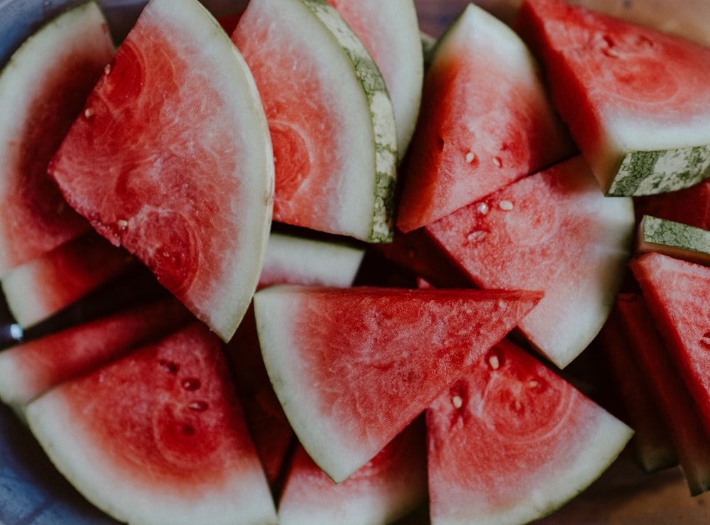 sliced watermelons