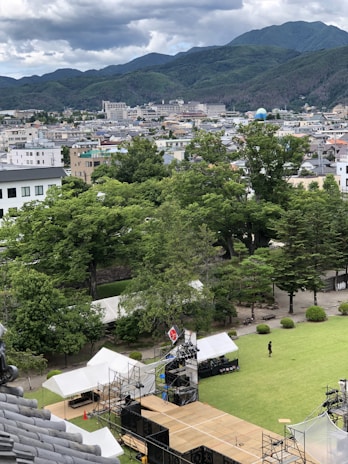 A scenic view of a campaign event location.