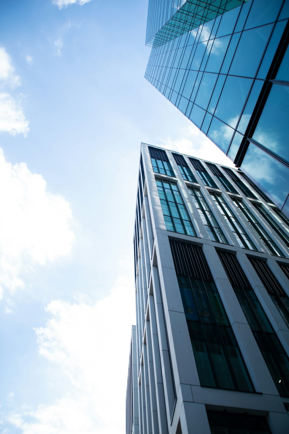 low-angle photography of concrete building