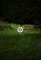 white and multicolored target board on green field