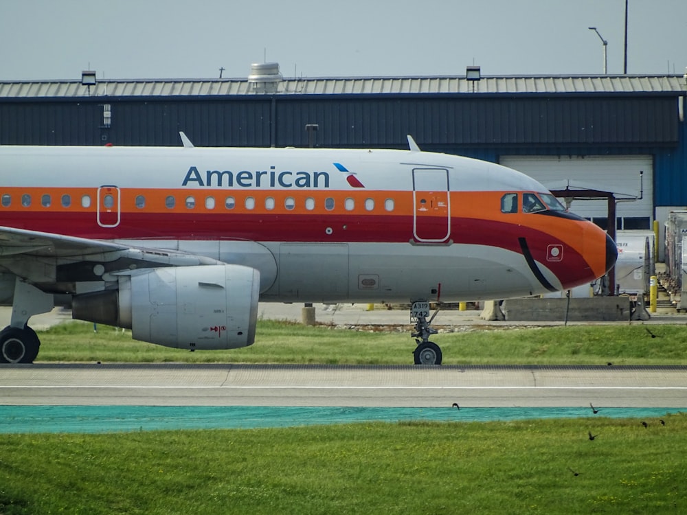 American Airlines plane about to take off