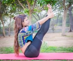 woman doing yoga