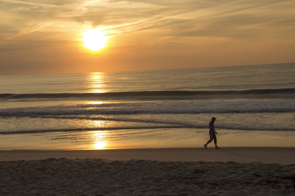 silhouette of walking person