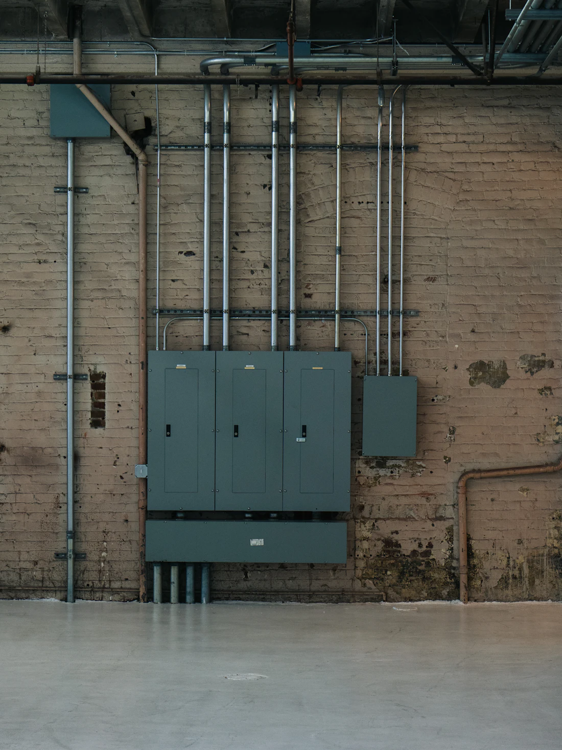 Industrial contactors wired in a control enclosure