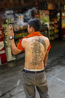 men's orange t-shirt