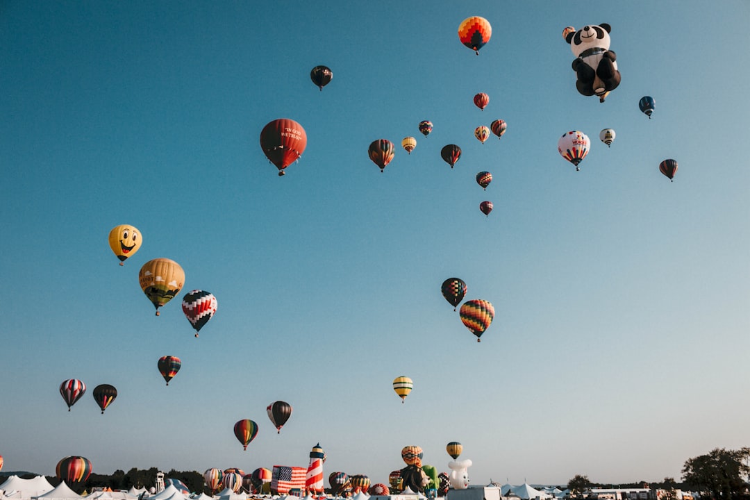 orange and black air balloons