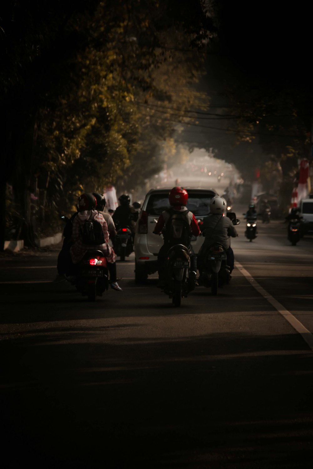 vehicles on road