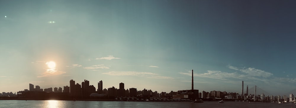 city skyline during golden hour