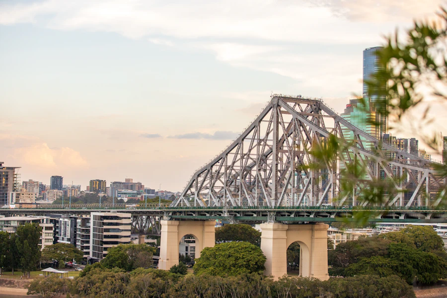Brisbane river and city skyline