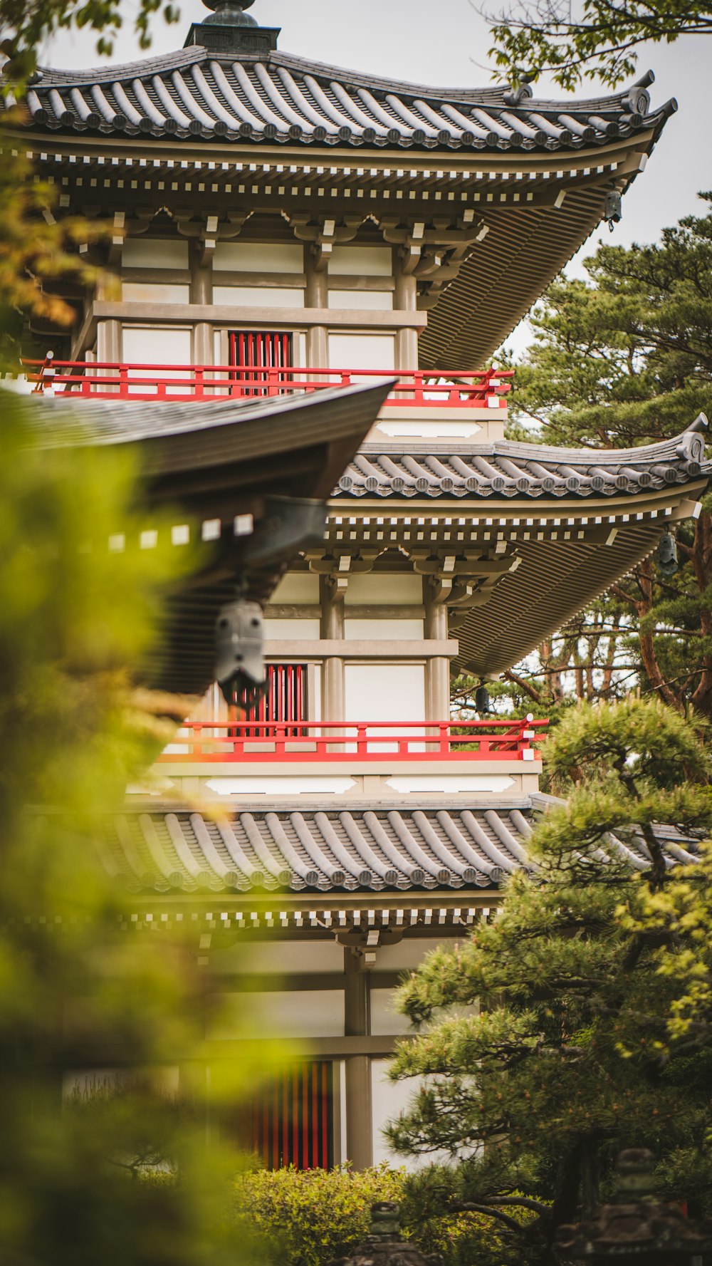 white and red temple