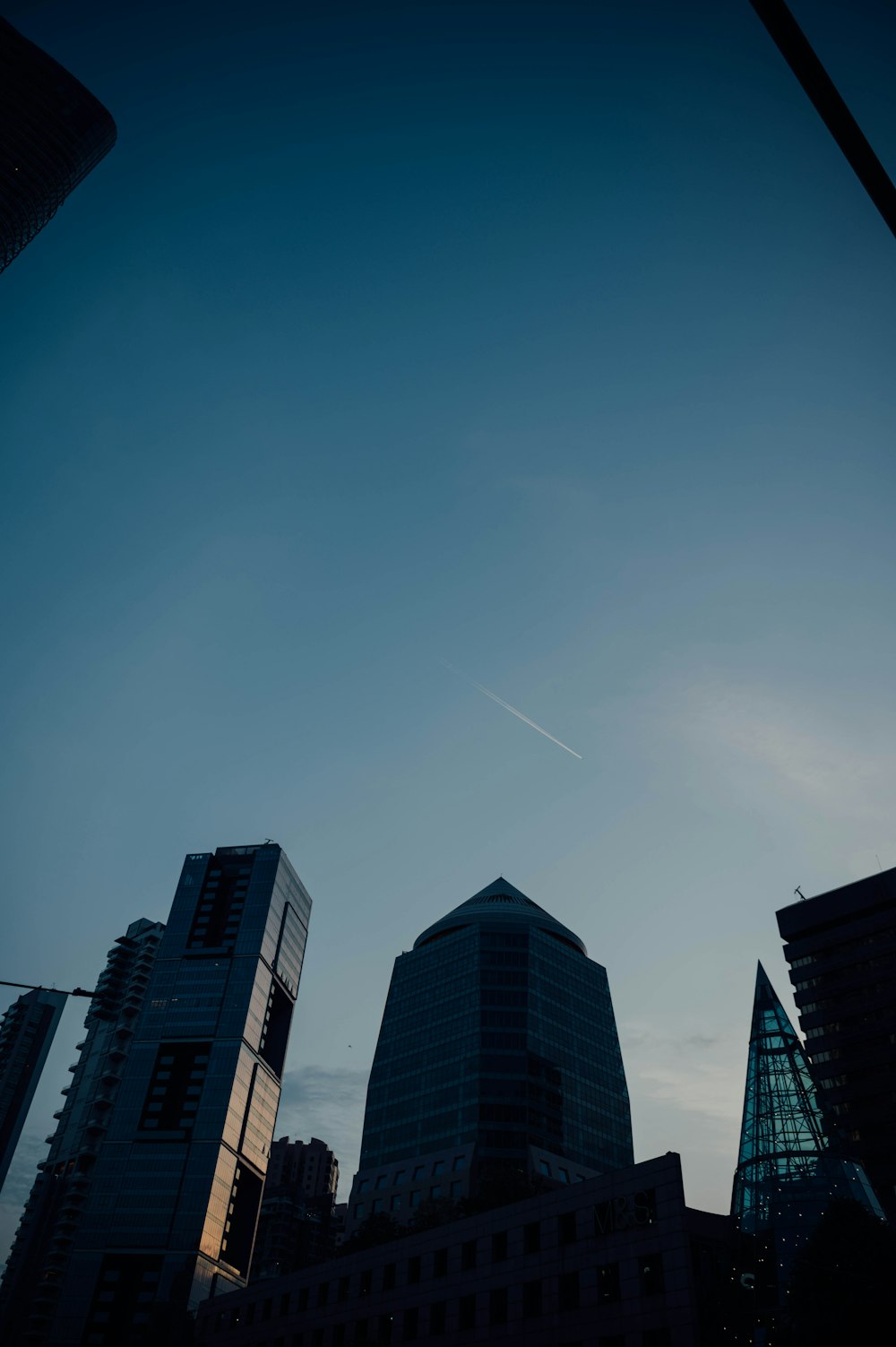 low angle view of buildings during golden hour