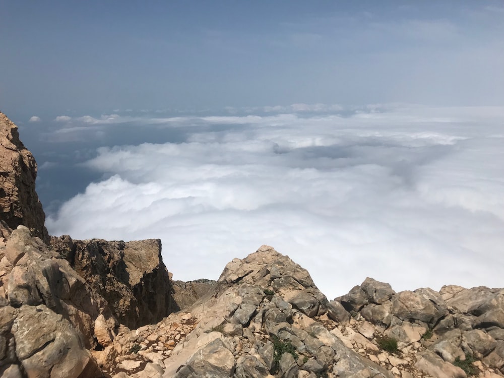 rocks on top of mountain