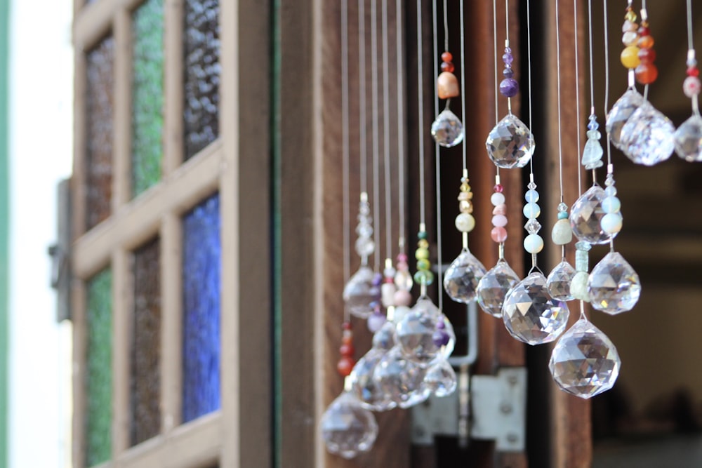 clear glass hanging decors