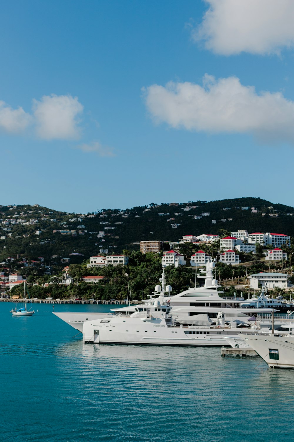 white yacht during daytime