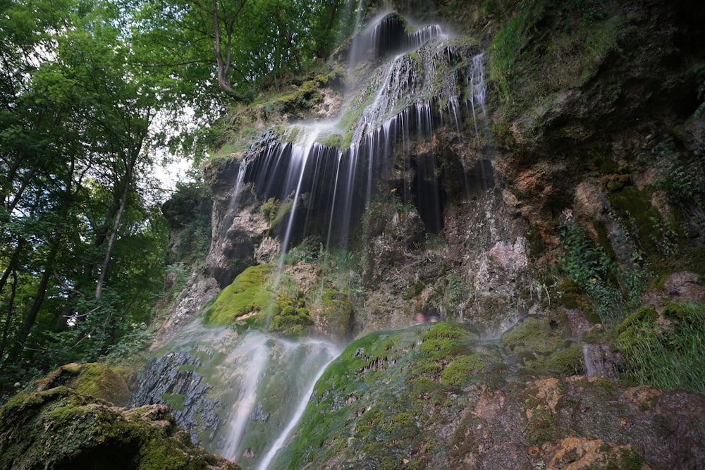 landscape photography of waterfalls