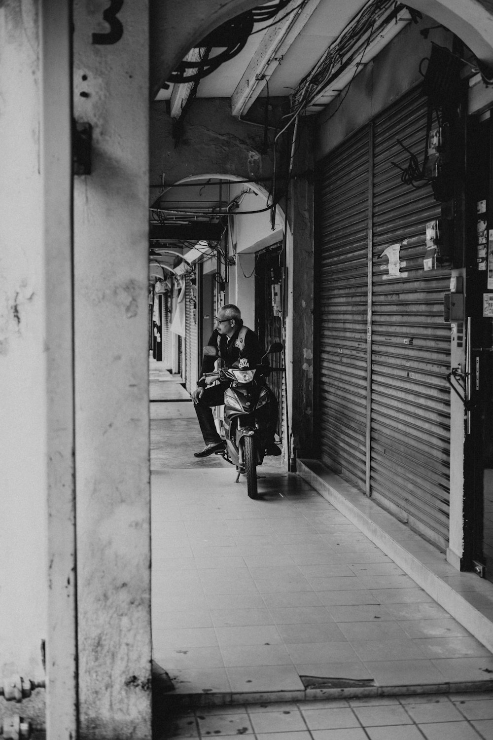 person riding on the motorcycle