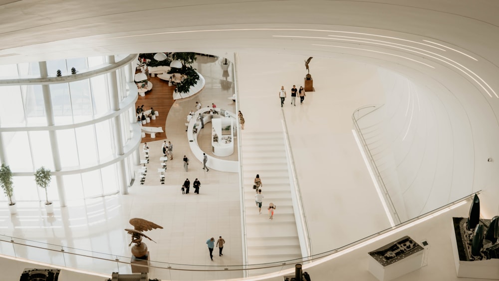 aerial view of white museum