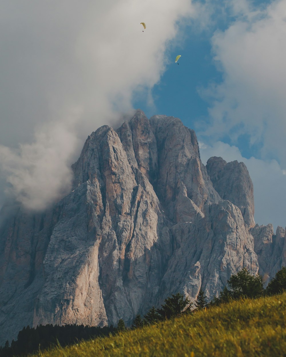 landscape photography of gray mountain