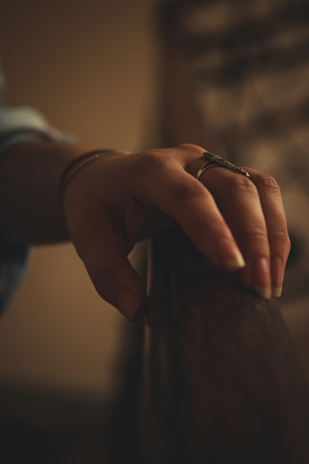 gold-colored ring