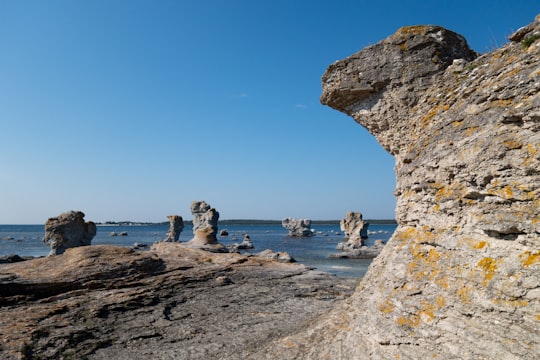 gray rock formation in Fårö Sweden