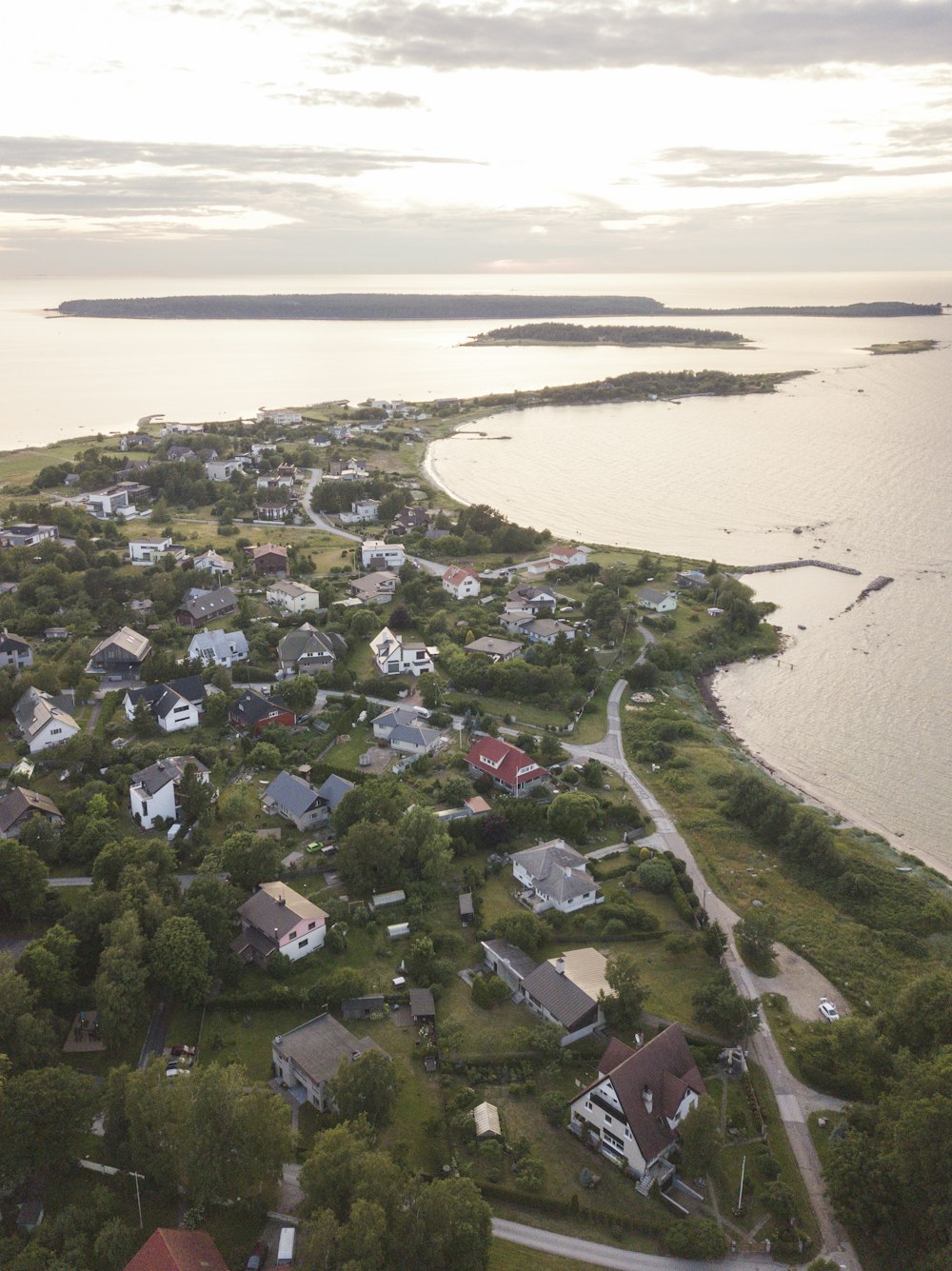 aerial photo of houses